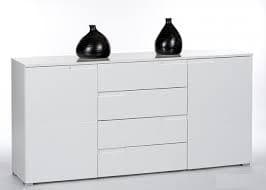 Heleth White Wide Sideboard - Spacious Storage