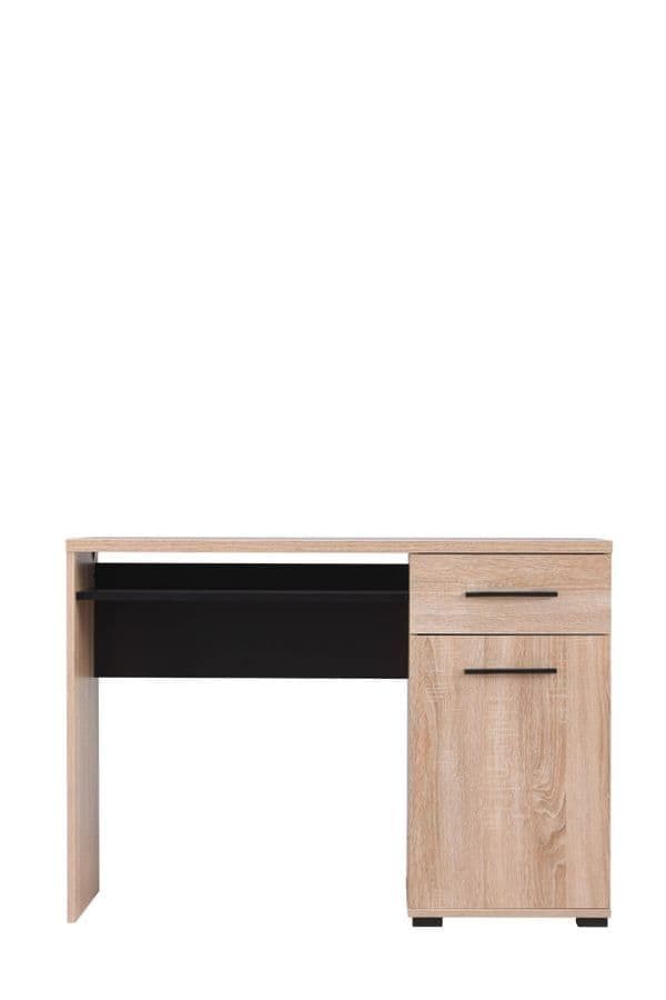 Selen Oak & Black Desk - Modern Office