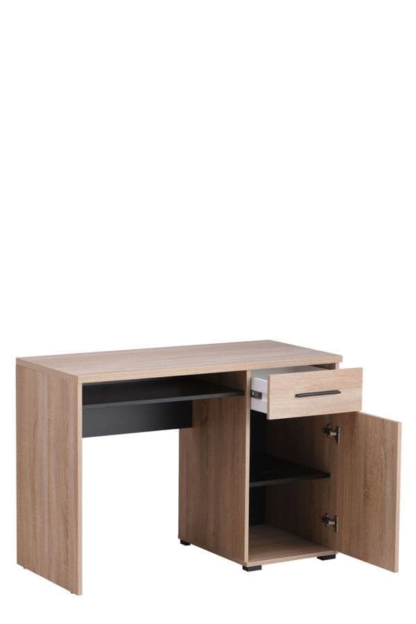 Selen Oak & Black Desk - Modern Office