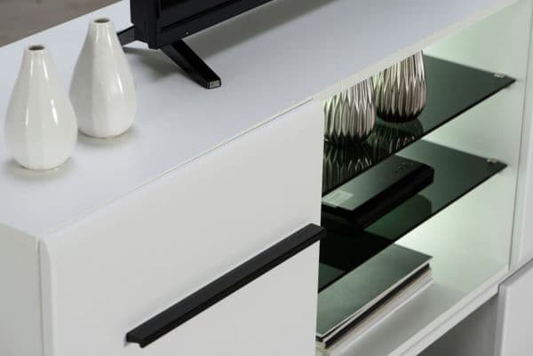 Voral White Large TV Cabinet - Entertainment