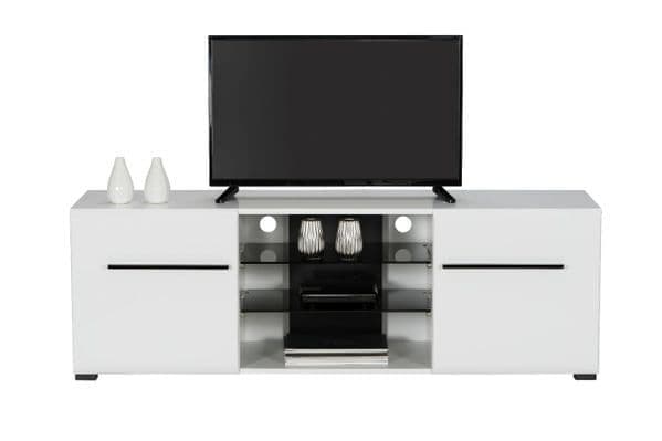 Voral White Large TV Cabinet - Entertainment