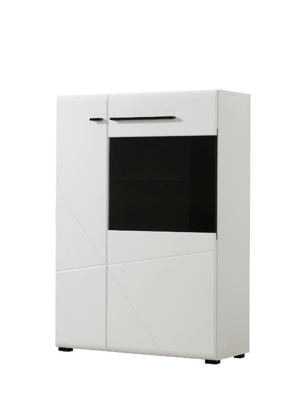 Lorion White Short Display Cabinet