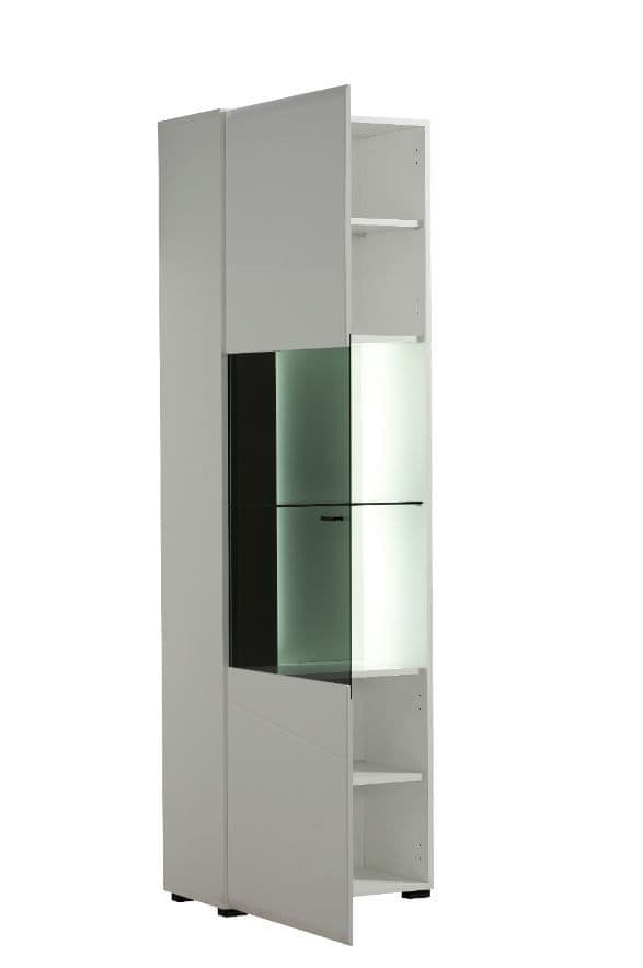 Aleo White Tall Display Cabinet