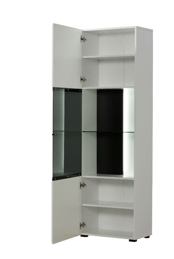 Aleo White Tall Display Cabinet