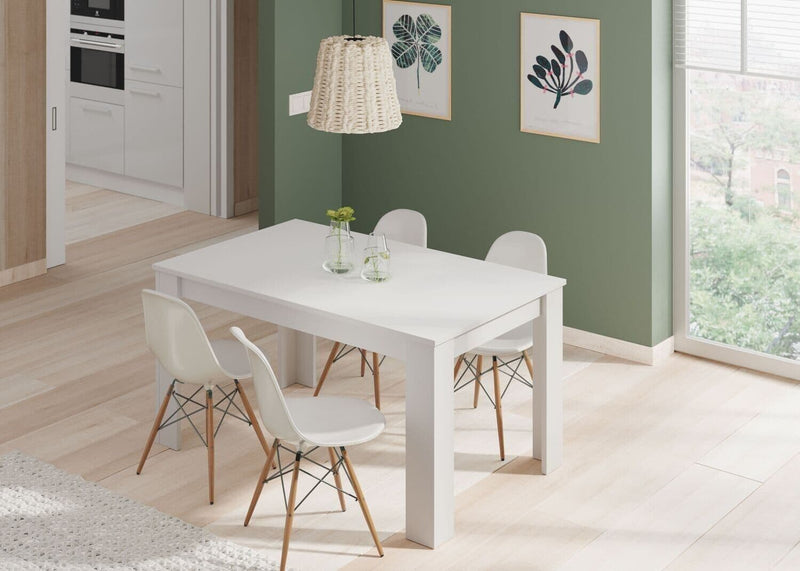 Kelix White Extending Dining Table - Expandable