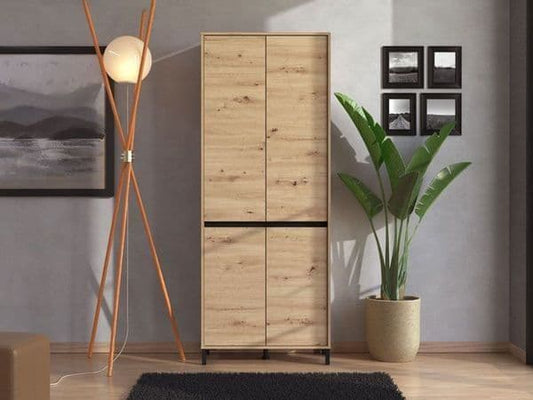Orar Oak Shoe Cabinet - 40 Pair, Tall