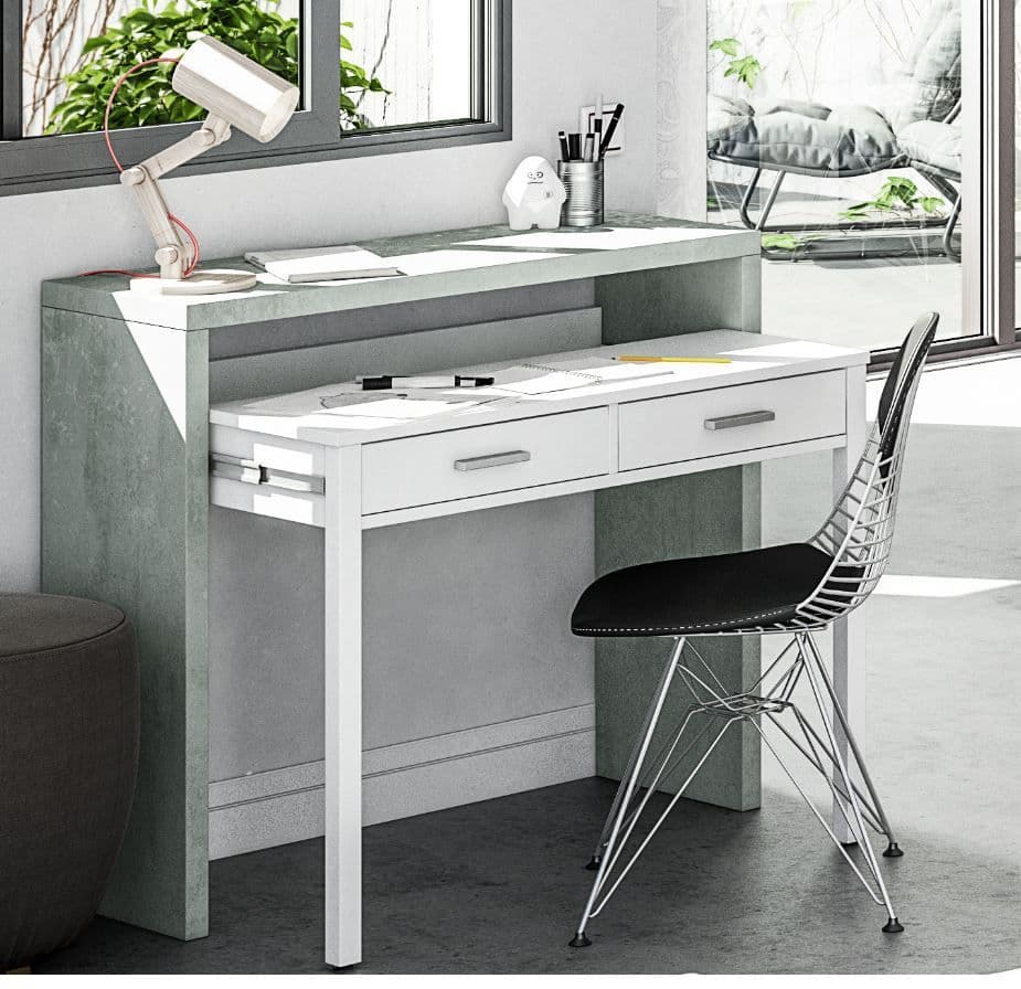 Voris Grey & White Desk - Modern Office