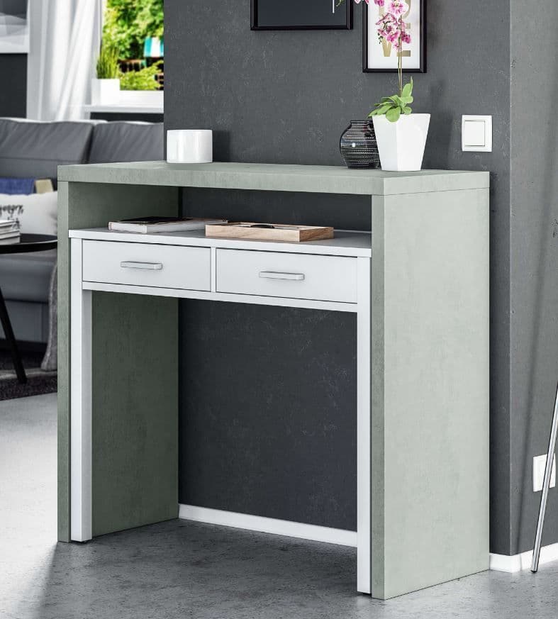 Voris Grey & White Desk - Modern Office
