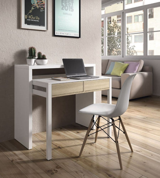 Daren White & Oak Desk - Home Office