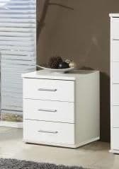 Lorar White Bedside Table - Modern