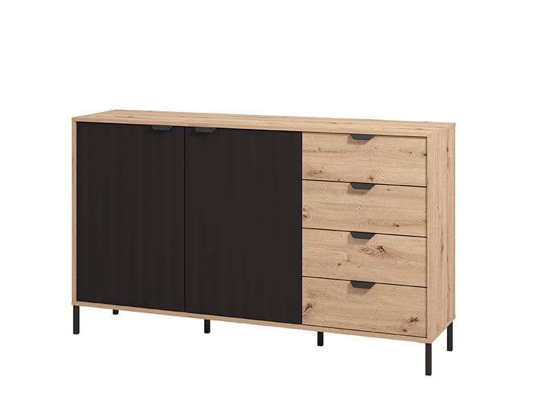Fenon Oak & Black Sideboard - Modern