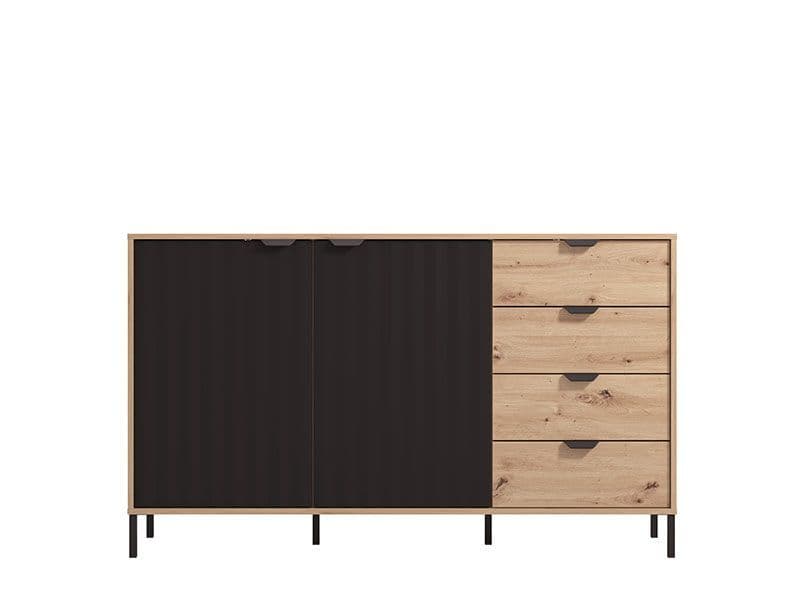 Fenon Oak & Black Sideboard - Modern