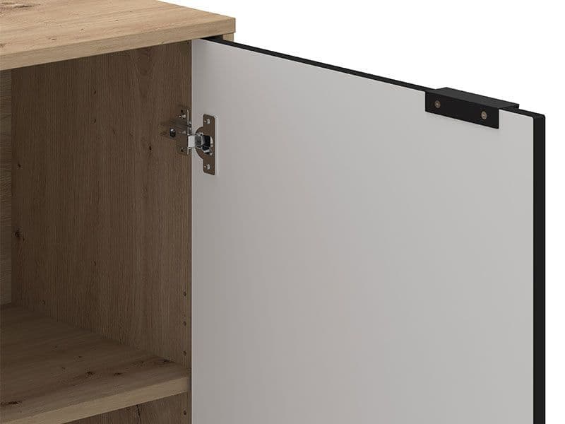 Norel Oak & Black Sideboard - Small