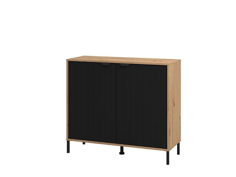 Norel Oak & Black Sideboard - Small