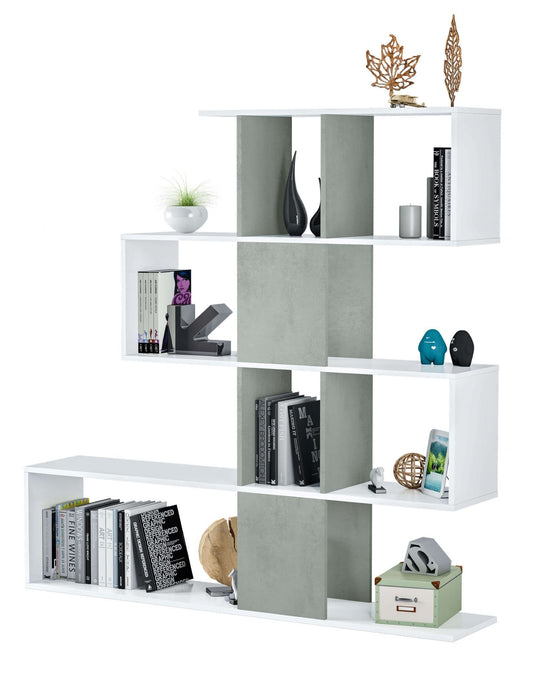Torion White & Grey Bookcase - Modern