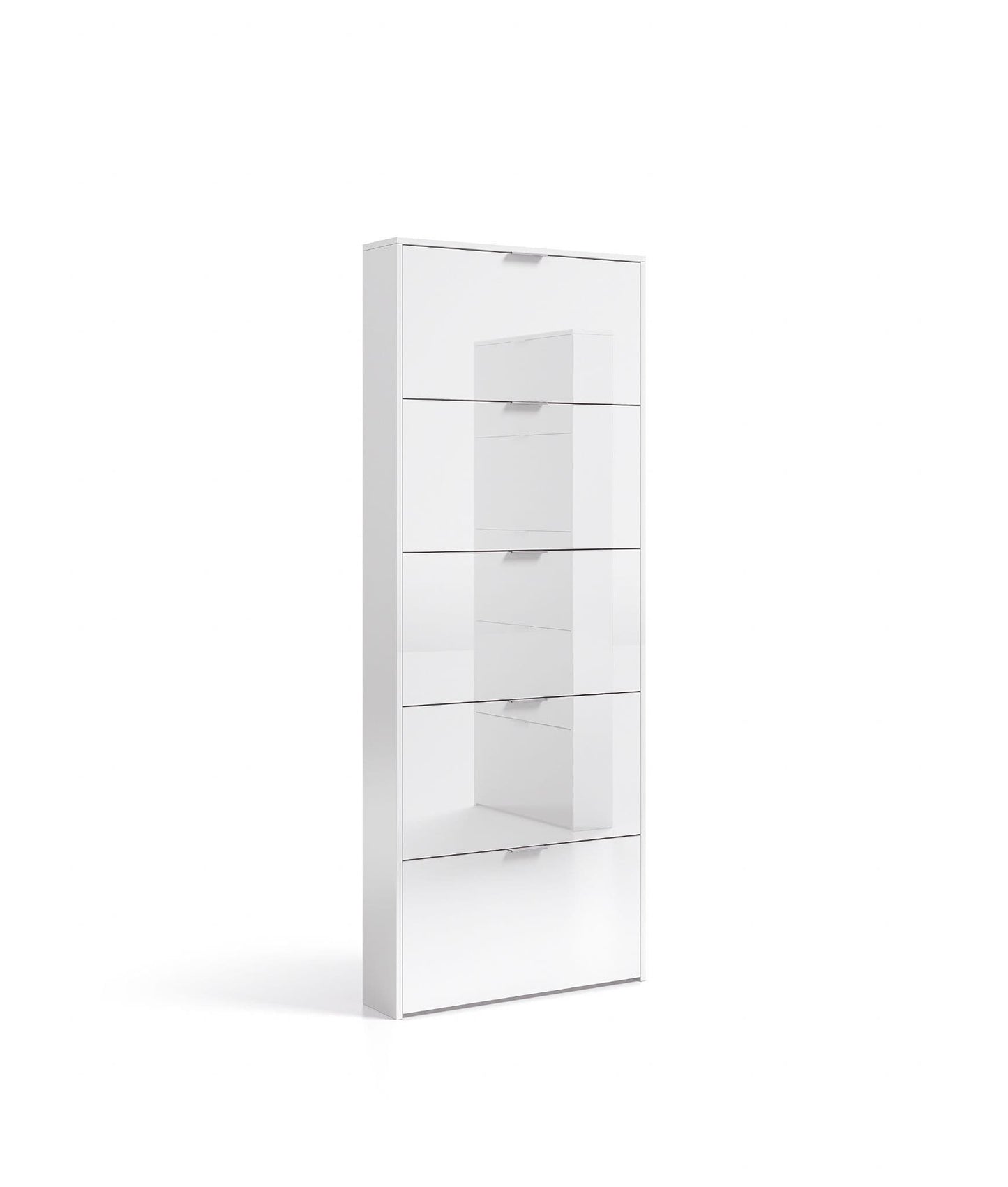 Alos White Shoe Cabinet - Espresso Design