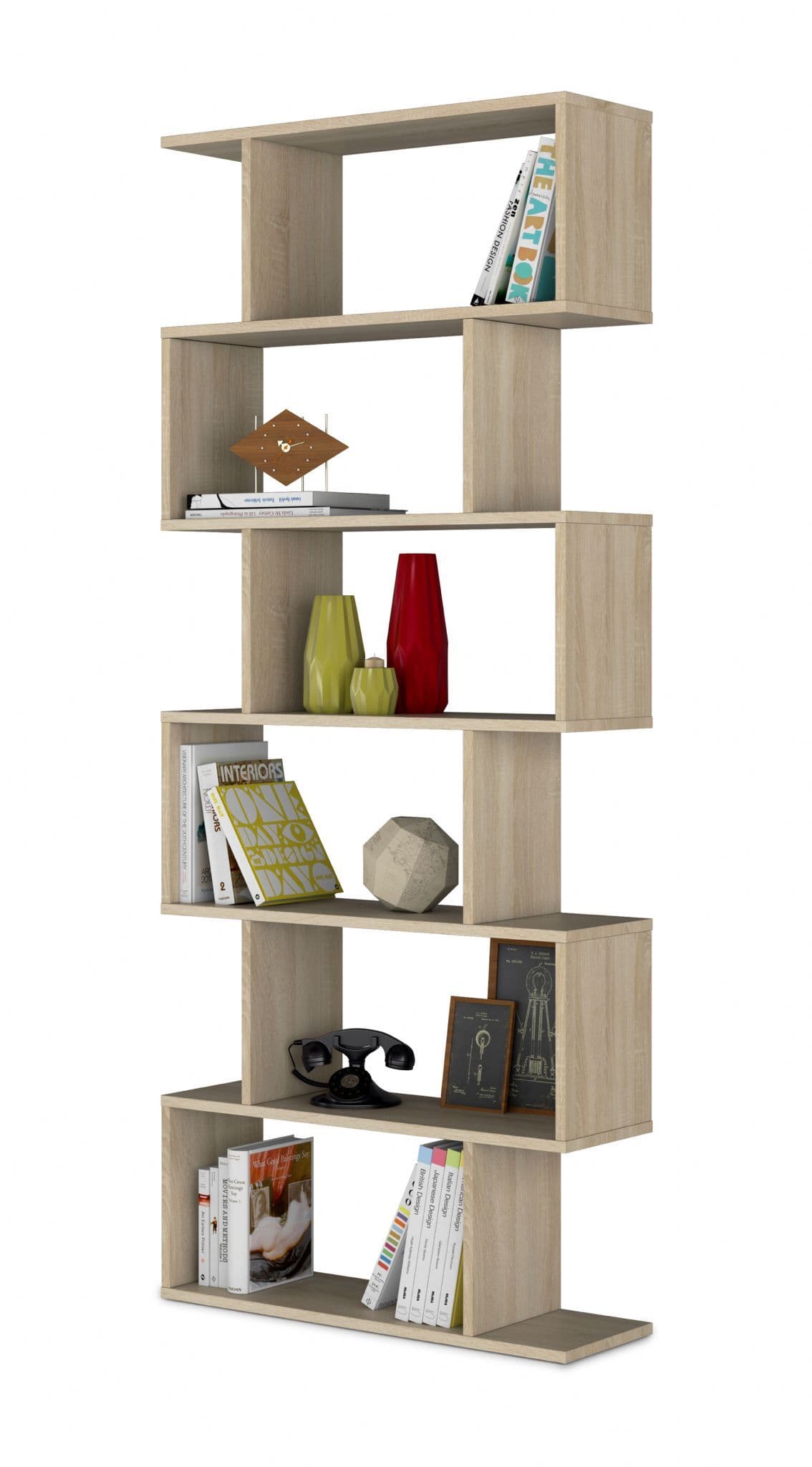 Peren Oak Bookcase - Modern Storage