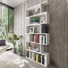 Loreth White Gloss Bookcase - Modern
