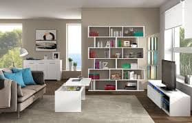 Loreth White Gloss Bookcase - Modern
