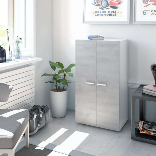 Feneo Grey & White Shoe Cupboard - Storage