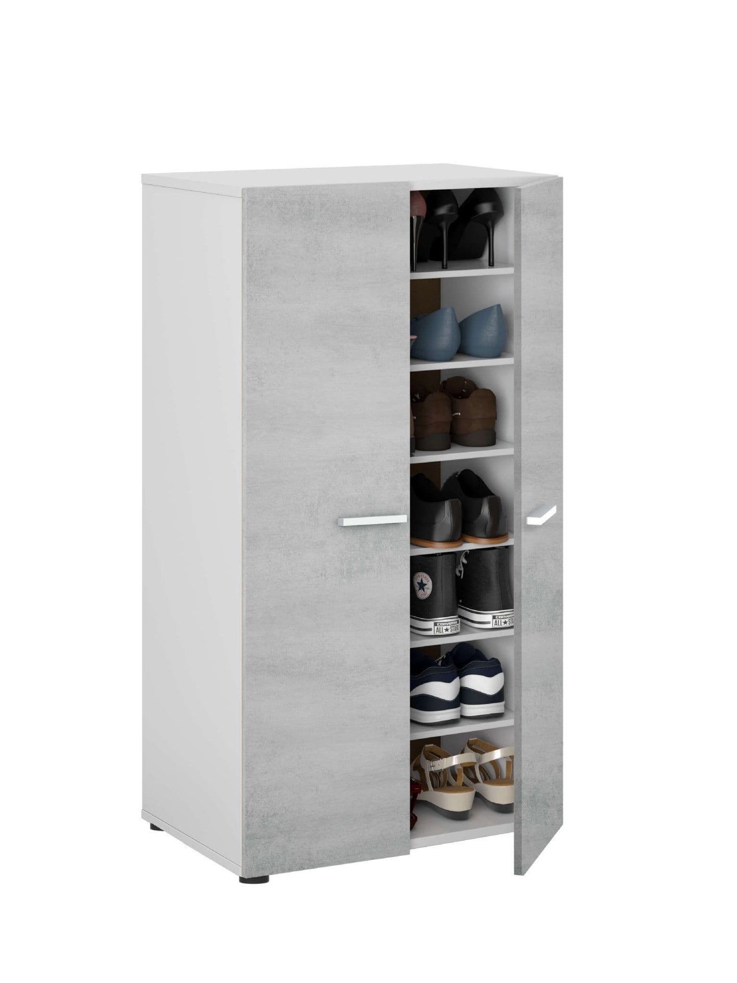 Feneo Grey & White Shoe Cupboard - Storage